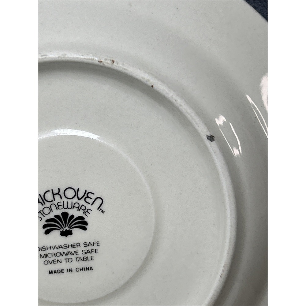 Aunt Rhody Goose Saucers Set of 3 Blue Bow Farmhouse Stoneware - Picture 9 of 10